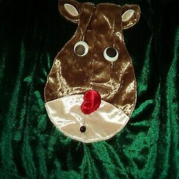 CHRISTMAS BOXERS VELOUR SHORTS-REINDEER FUNNY NOVELTY GOOGLY EYES~MENS SIZE L - Picture 3 of 5